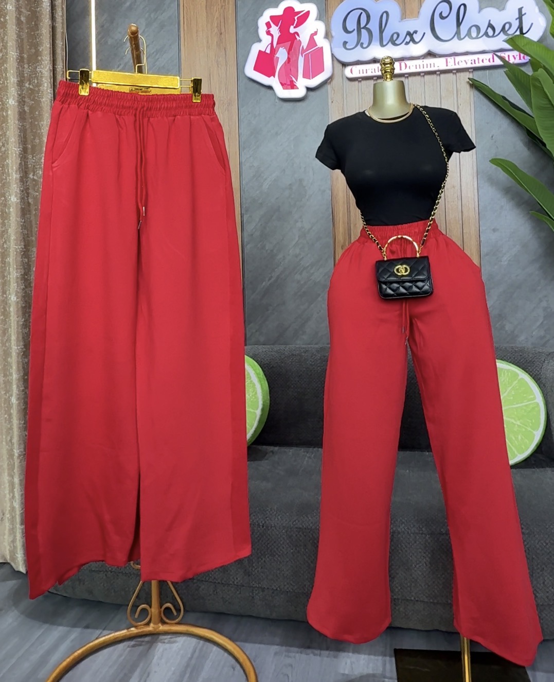 Red joggers 