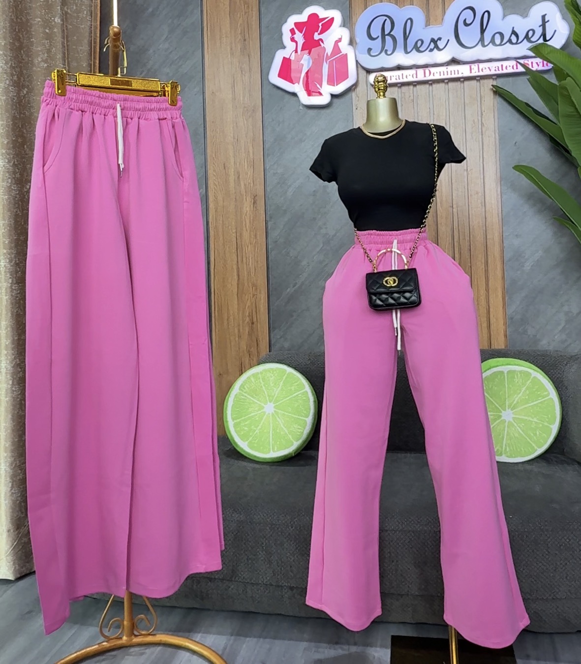 Baby pink joggers 