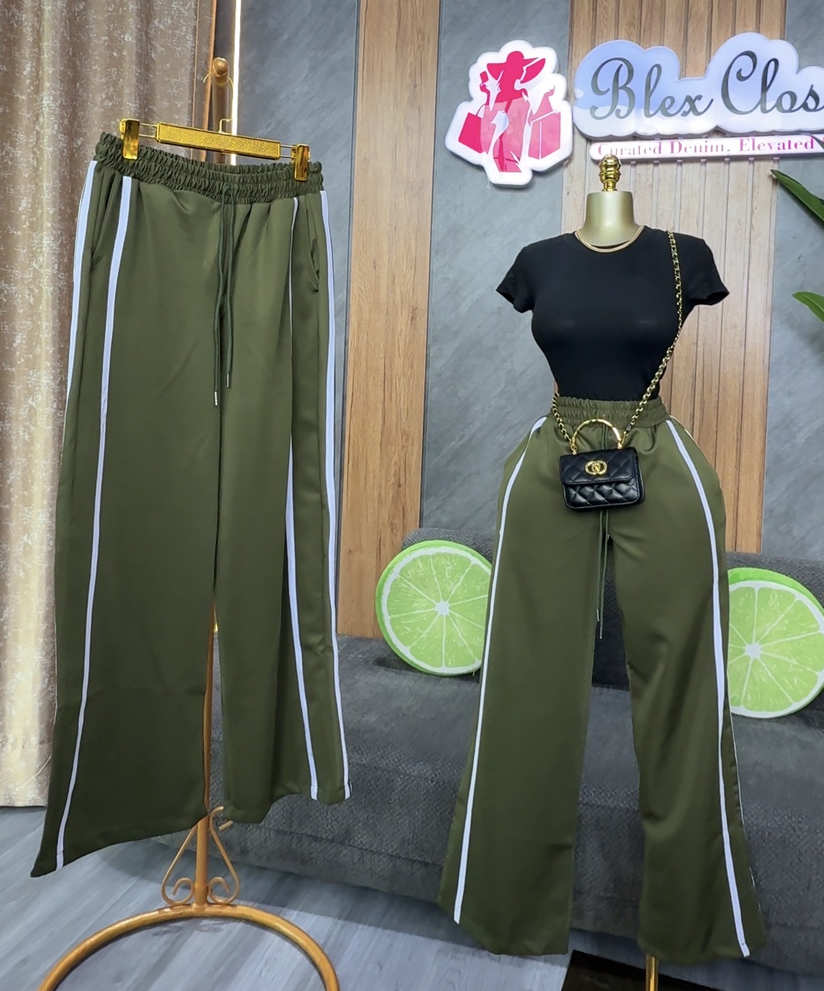 Olive green joggers 