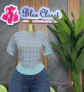 Stretchy knitted top