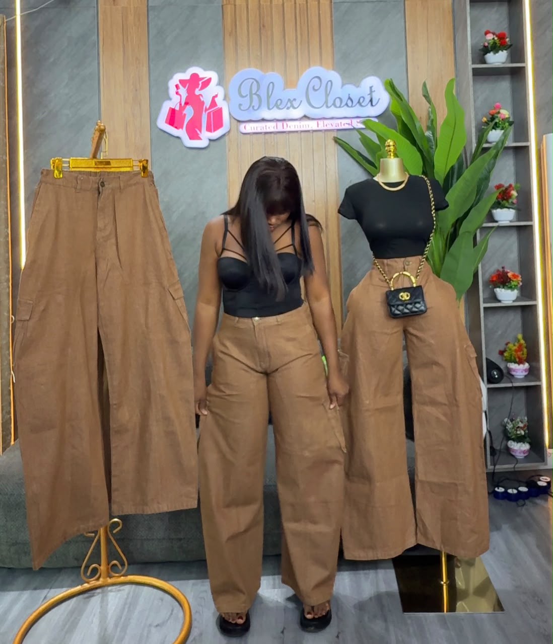 Cargo barrel jeans 